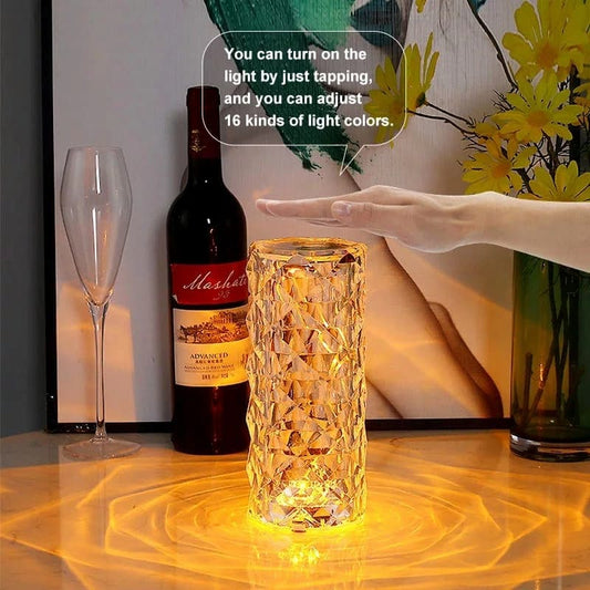 Crystal Diamond Lamp with Remote, Color Changing Touch USB Rechargeable