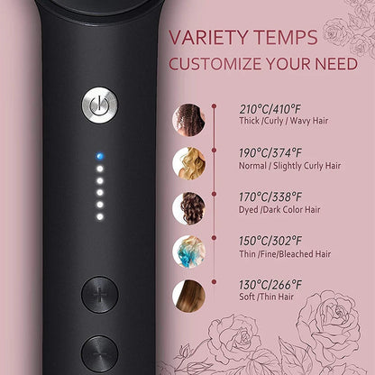Hair Straightening Brush & Curler