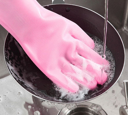 Silicone Dish Washing Kitchen Hand Gloves 😊 2/Pcs, ❤️